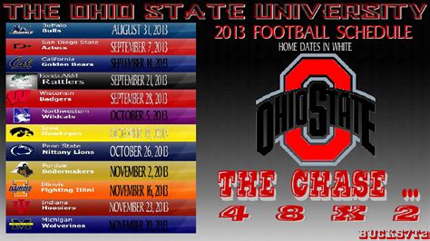 2013 OHIO STATE BUCKEYES FOOTBALL SCHEDULE - Ohio State Football ...