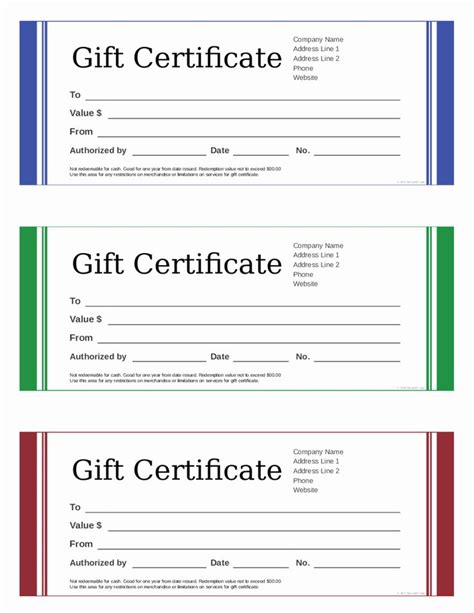 Printable Blank Gift Certificate Template Luxury 2019 Gift Certificate ...