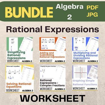 Rational Expressions Worksheets - Algebra 2 BUNDLE by MATH LAMSA