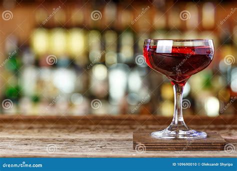 Cocktail with Gin and Vermouth Stock Photo - Image of juice, style ...