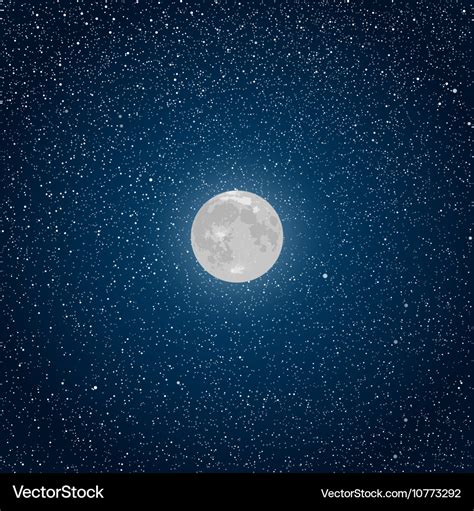 Background starry night sky star moon Royalty Free Vector