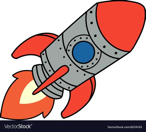 Cartoon spaceship Royalty Free Vector Image - VectorStock