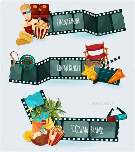 Cinema Banners Set | Banner, Conference poster template, Fashion sale ...