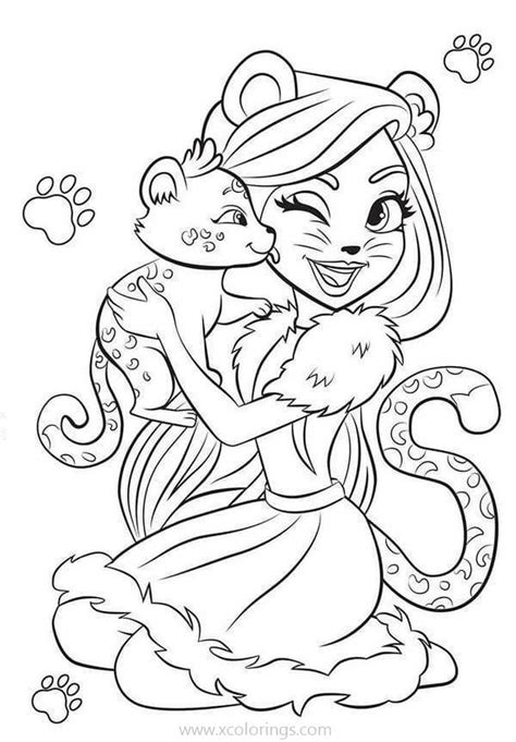 Enchantimals Coloring Pages Cherish Cheetah and Quick Quick ...