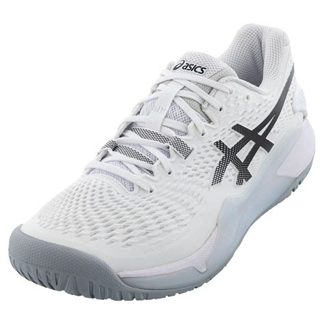 ASICS Men`s GEL-Resolution 9 Tennis Shoes White and Black