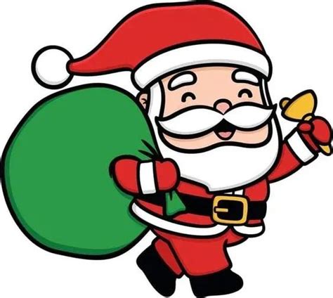 a cartoon santa claus carrying a sack of gifts