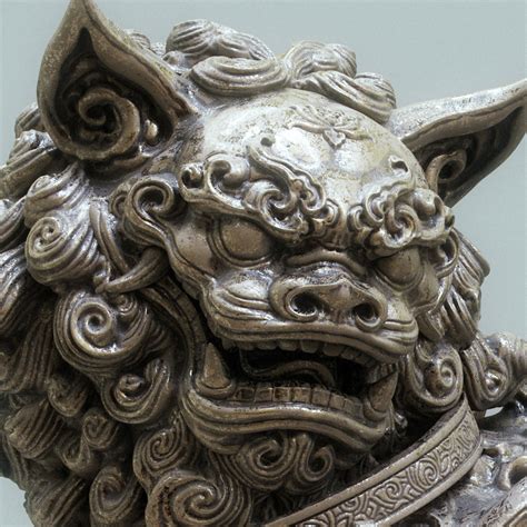 Zhelong's art - A Chinese lion statue(Bronze version )