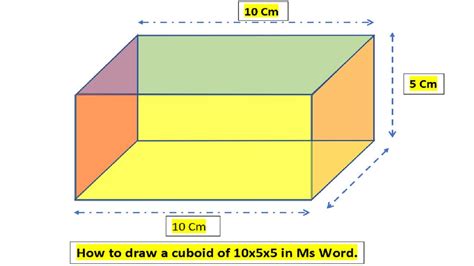 Very Simple Cuboid Drawing session in Word How to draw a cuboid in Word ...