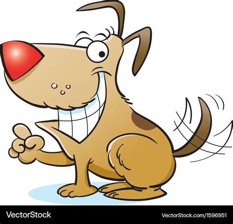 Cartoon Smiling Dog Royalty Free Vector Image - VectorStock