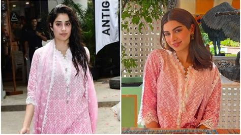 Khushi Kapoor steals Janhvi Kapoor's pink cotton suit set for dreamy ...