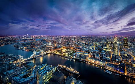 London, England, City, Cityscape, River, River Thames, London Bridge ...