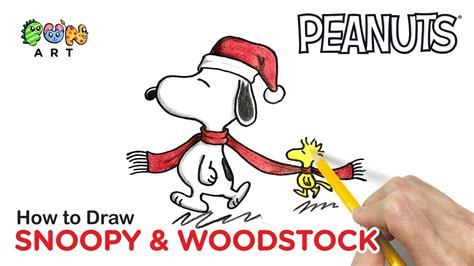 How To Draw SNOOPY & WOODSTOCK | CHRISTMAS | VERY EASY~! - YouTube