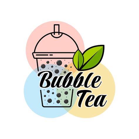 Premium Vector | Bubble tea or milk tea Logo