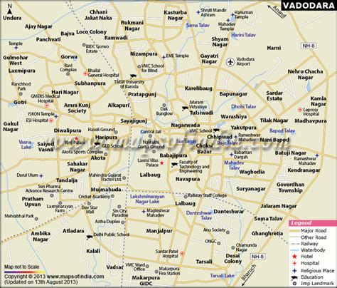 Vadodara City Map | Map, Vadodara, City map