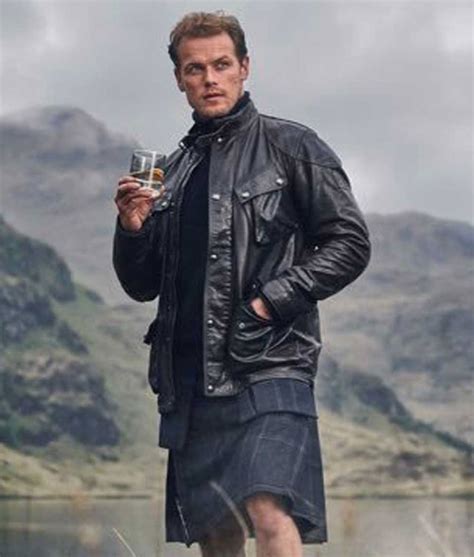 Sam Heughan Men in Kilts Roadtrip Leather Jacket