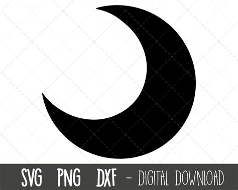 Moon Svg Crescent Moon Svg Half Moon Svg Moon Clipart Moon - Etsy Ireland