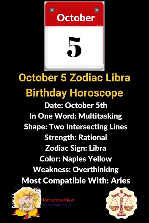 October 5 Zodiac | Birthday horoscope, Libra birthday, Zodiac signs ...