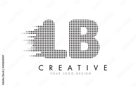 LB L B Letter Logo with Black Dots and Trails. Stock Vector | Adobe Stock