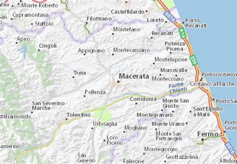 MICHELIN Macerata map - ViaMichelin