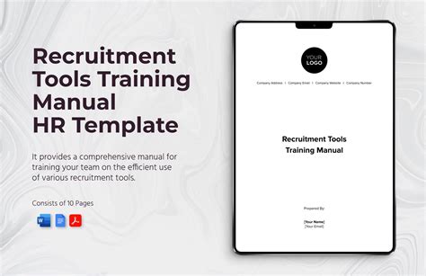 Recruitment Tools Training Manual HR Template in Word, PDF, Google Docs ...