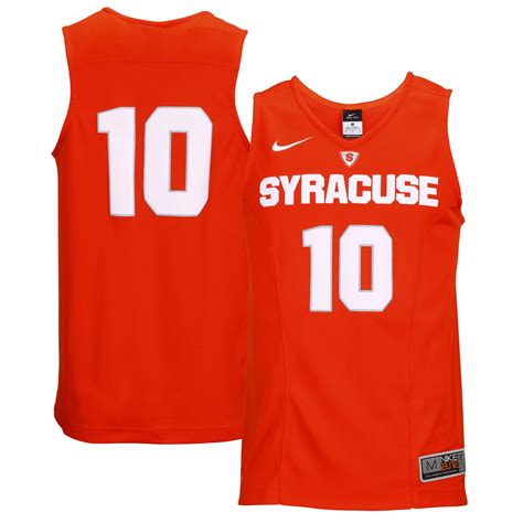 Nike #10 Syracuse Orange Orange Hyper Elite Authentic Performance ...