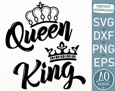 King and Queen SVG Queen Crown Svg His and Hers Svg Couples - Etsy ...