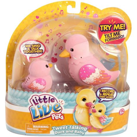 Moose Toys Little Live Pets S4 Tweet Talking Duck and Baby, Waddle ...