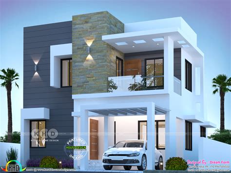 3 BHK cute modern house 1550 sq-ft - Kerala Home Design and Floor Plans ...