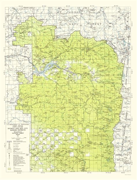 Willamette National Forest Oregon - USDA 1964 - 23 x 30.21 - Walmart ...