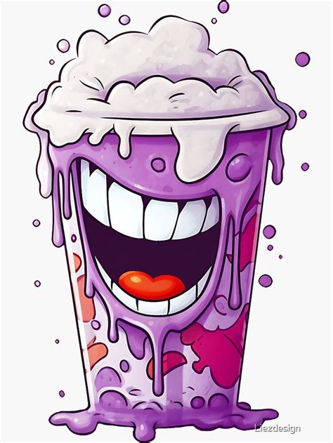 " Grimace Shake Design, Trend, Grimace Character, Fast Food Art ...