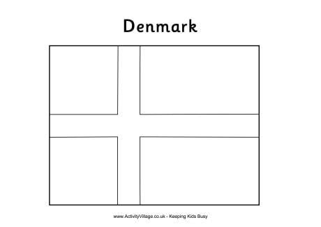 Denmark Colouring Flag