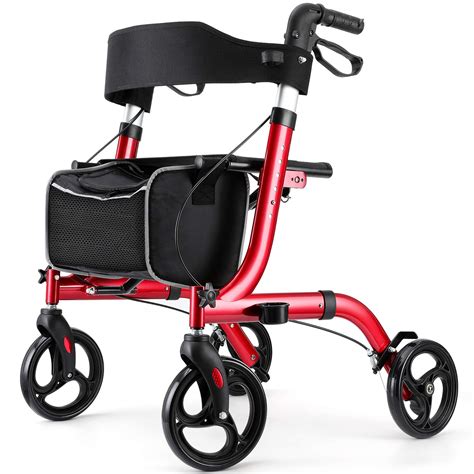 RINKMO Rollator Walkers for Seniors- Rollator Walker with Seat 8 ...