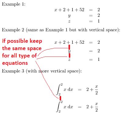 [Tex/LaTex] the best way to space an equation – Math Solves Everything