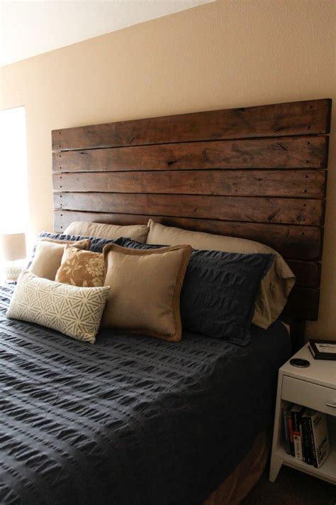 DIY Wood Plank Headboard