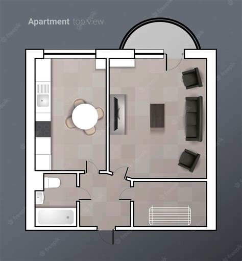 Premium Vector | Apartment floor plan Top view flat vector illustration ...