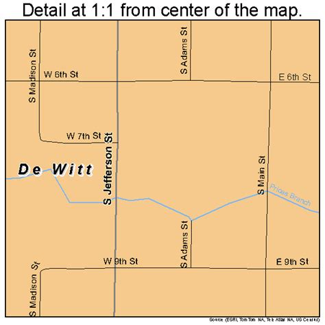 De Witt Arkansas Street Map 0518790