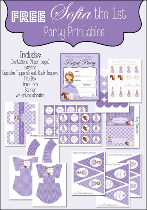 Sofia the First - Party Printables | Sophia birthday party, Birthday ...