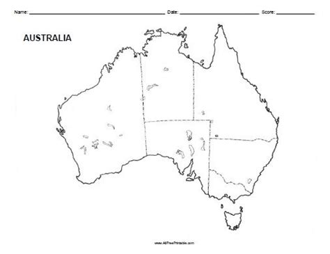 Free Printable Australia Blank Map | Map, Australia map, Map outline