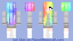 Rainbow Girl Minecraft Skin