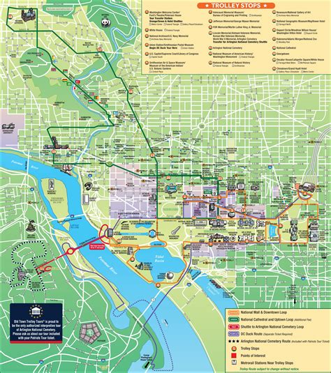 Washington, D.C. tourist attractions map