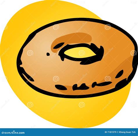 Plain donut stock vector. Illustration of breads, clip - 7181979