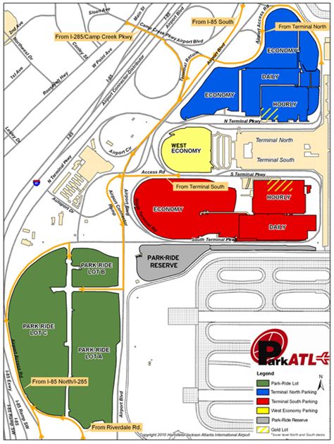 Atlanta Airport Parking Map - Terminal Map