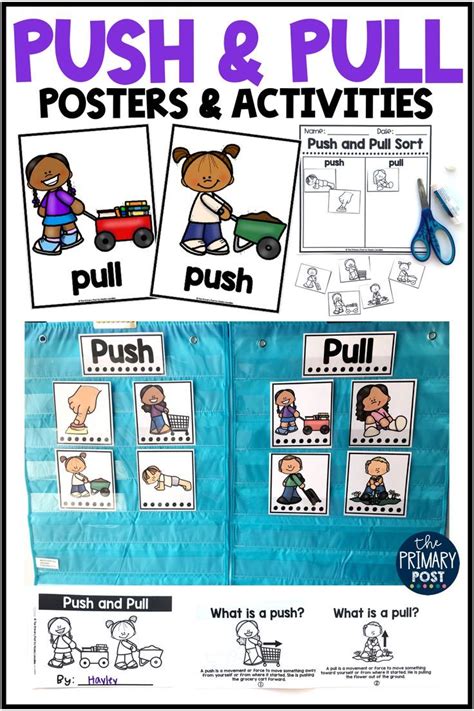 Push And Pull Worksheets For Kindergarten - worksheeta