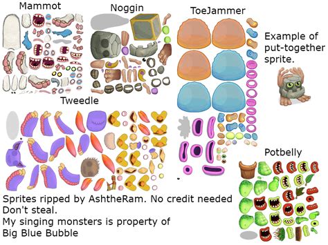 My Singing Monsters Element Template