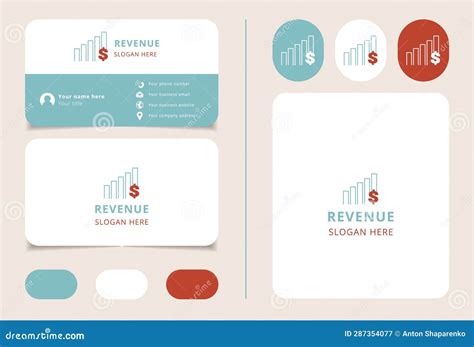 Revenue Logo Design with Editable Slogan. Branding Book and Business ...