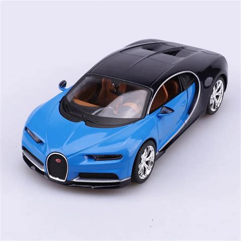 Bugatti Chiron Car Model Toys 1/24 Scale Blue Diecast Racing Car ...