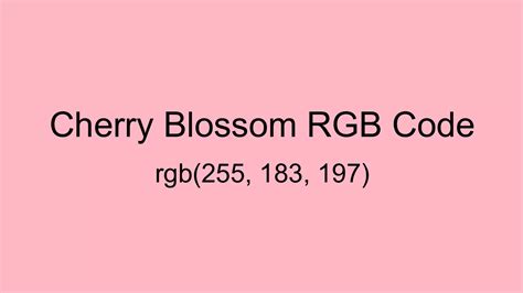 Cherry Blossom Color, Hex and RGB values | CSSColors.com