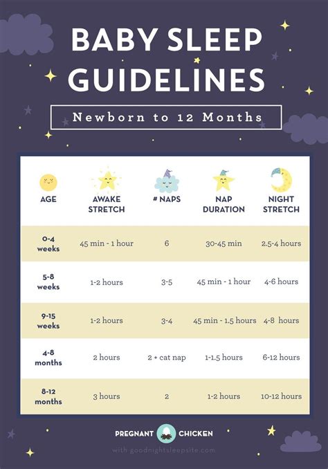 Baby Sleep Guidelines – Newborn to 12 Months | Baby sleep schedule ...