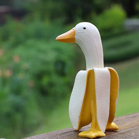 Garden Decor Statues Figurines Ornaments,Creative Resin Banana Duck ...