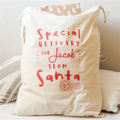 Santa Sack Personalised Santa Gift Sack Personalised | Etsy